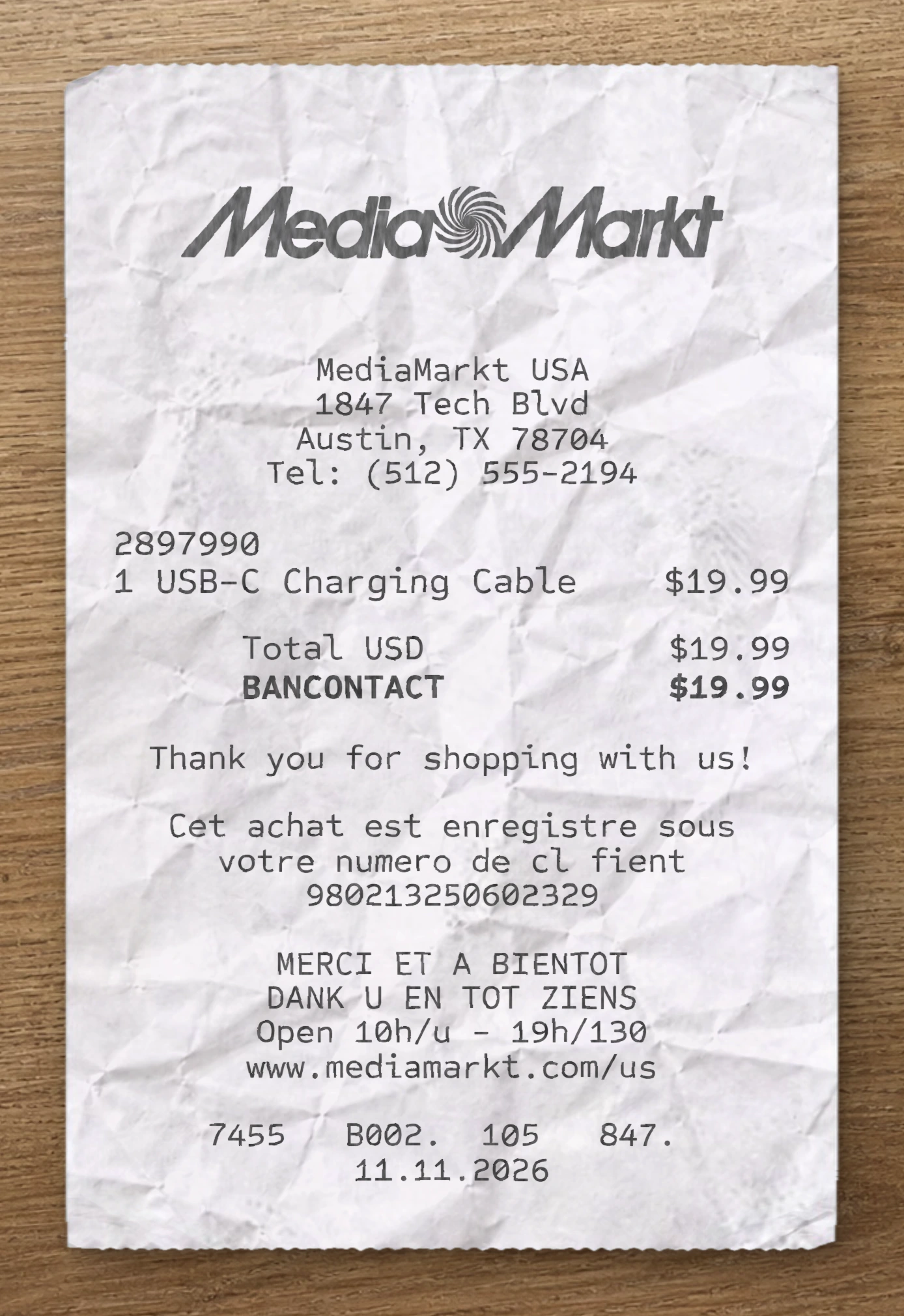 MediaMarkt receipt preview